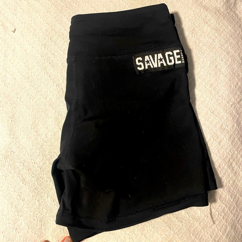 Savage Barbell biker shorts